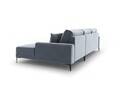 Coltar dreapta, Madara, Mazzini Sofas, 5 locuri, black legs, 254x182x90 cm, catifea, albastru deschis