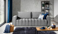 Canapea extensibila 3 locuri ELTAP, Laz06, Lazaro, 247x97x92 cm, lemn/poliester, gri deschis