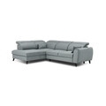 Coltar extensibil stanga 4 locuri ELTAP, LT-100SAV, Noble, 255x201x100 cm, lemn/poliester, albastru