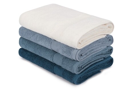 Set 4 prosoape de baie 801, beverly hills polo club, 70x140 cm, bumbac, petrol