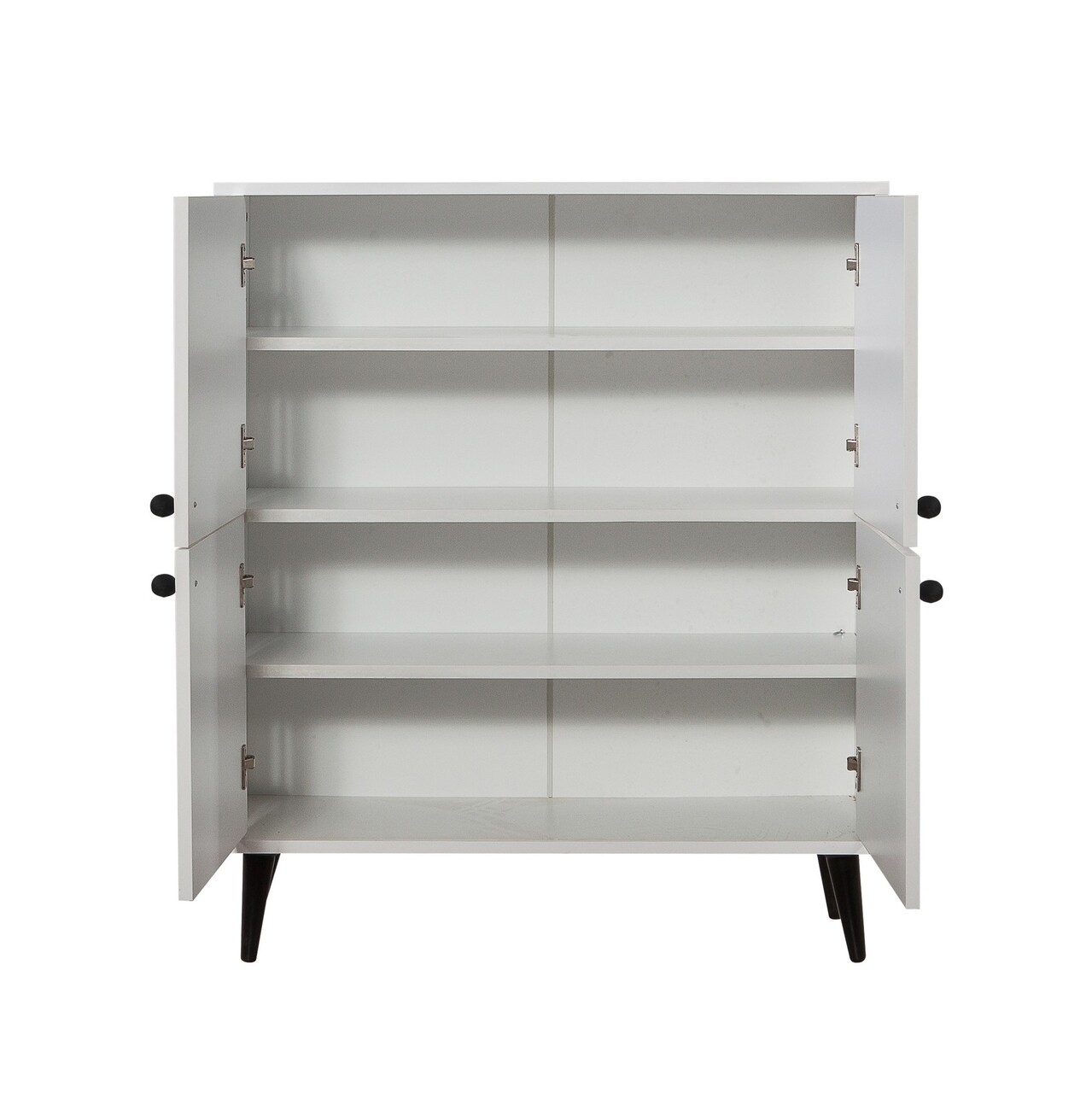 Dulap multifunctional, Hanah Home, Multilüx Manyas, 95x111x36 cm, Alb/Negru - imagine 7