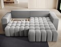 Coltar extensibil dreapta 4 locuri ELTAP, Bon-41, Bonett, 250x175x92 cm, lemn/poliester, gri deschis