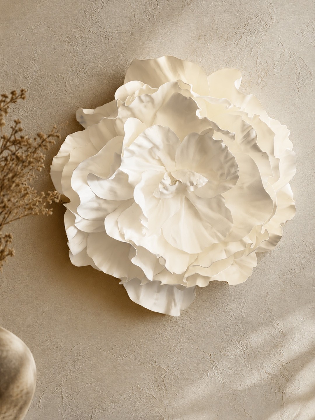 Decoratiune de perete, DM0011, Dimensiune: 65 x 65 cm, Alb
