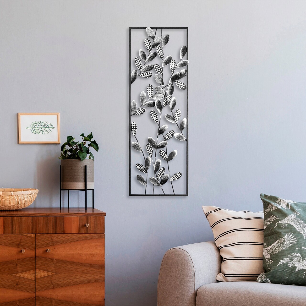 Decoratiune de perete, Olips 4, Metal, Dimensiune: 32 x 90 cm, Multicolor - 2 | YEO