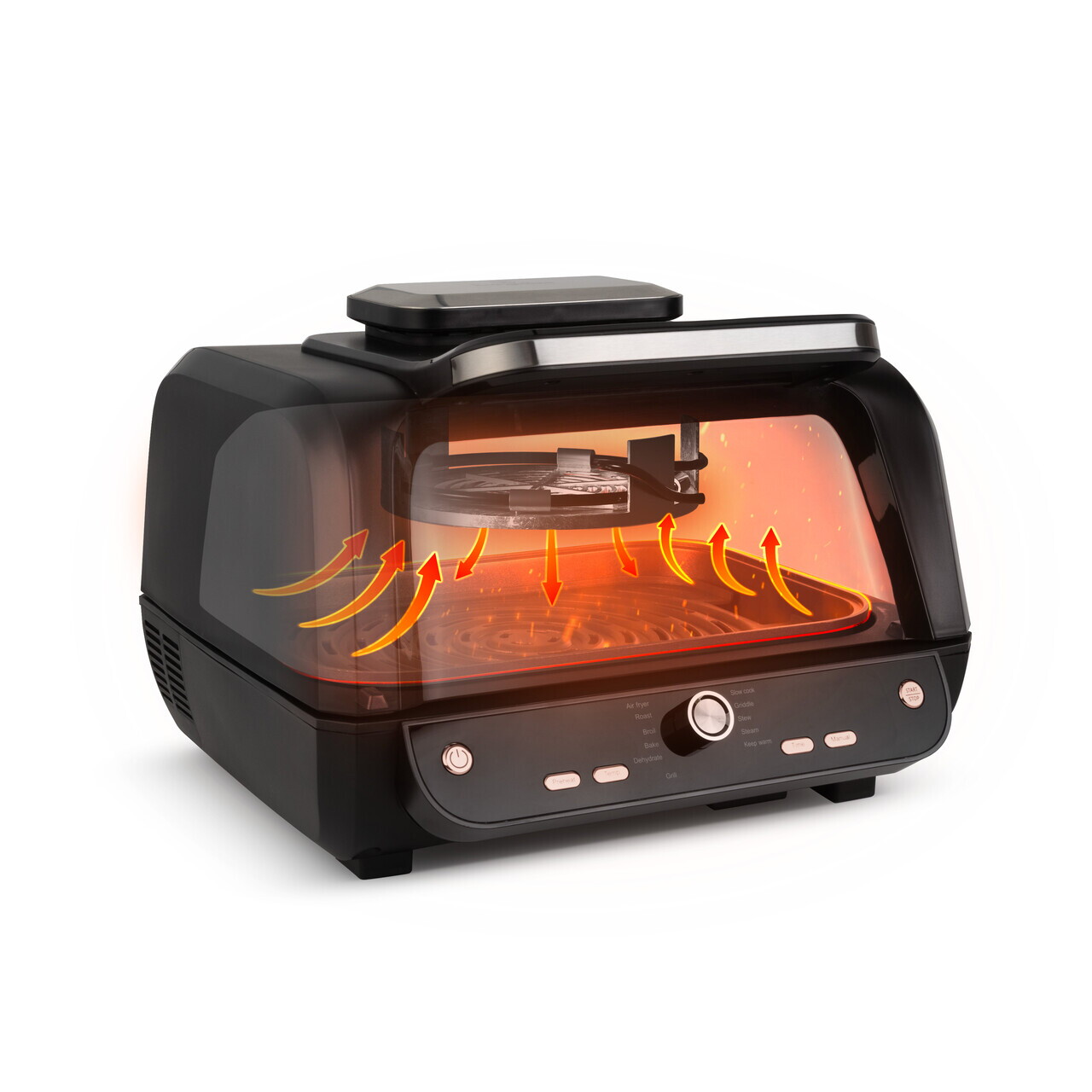Gratar electric 12 in 1 Berlinger Haus, Black Rose, 1750W, 6 L, 40x40x25.5 cm, negru - imagine 5