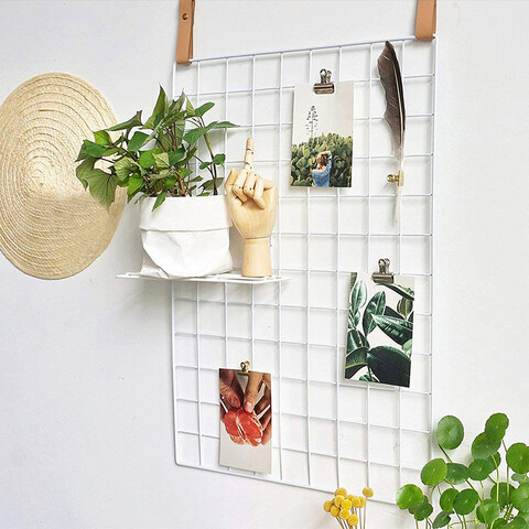 Decoratiune de perete, wr016, metal, dimensiune: 24 x 10 x 8 cm, alb