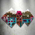 Set 4 tablouri decorative, 4MDF128063447, MDF, Imprimat UV, Multicolor