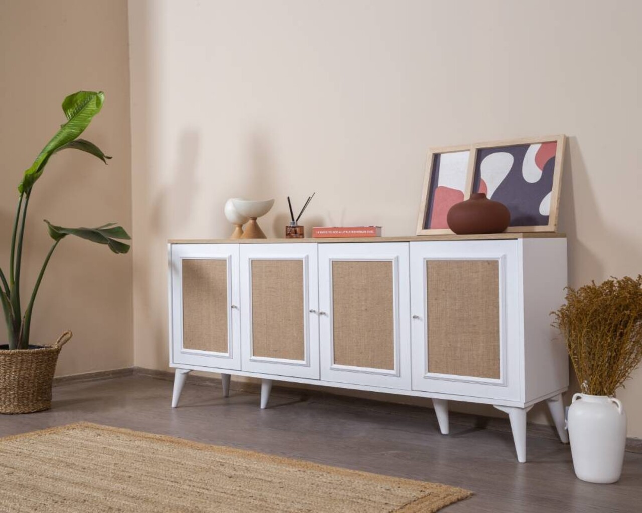 Consola, Wolina, Mount, 80x180x41 cm, Stejar alb - 2 | YEO
