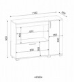 Dulap pentru bucatarie, Wooden Art, Charlotta White Cordoba, 118.2x90x35 cm