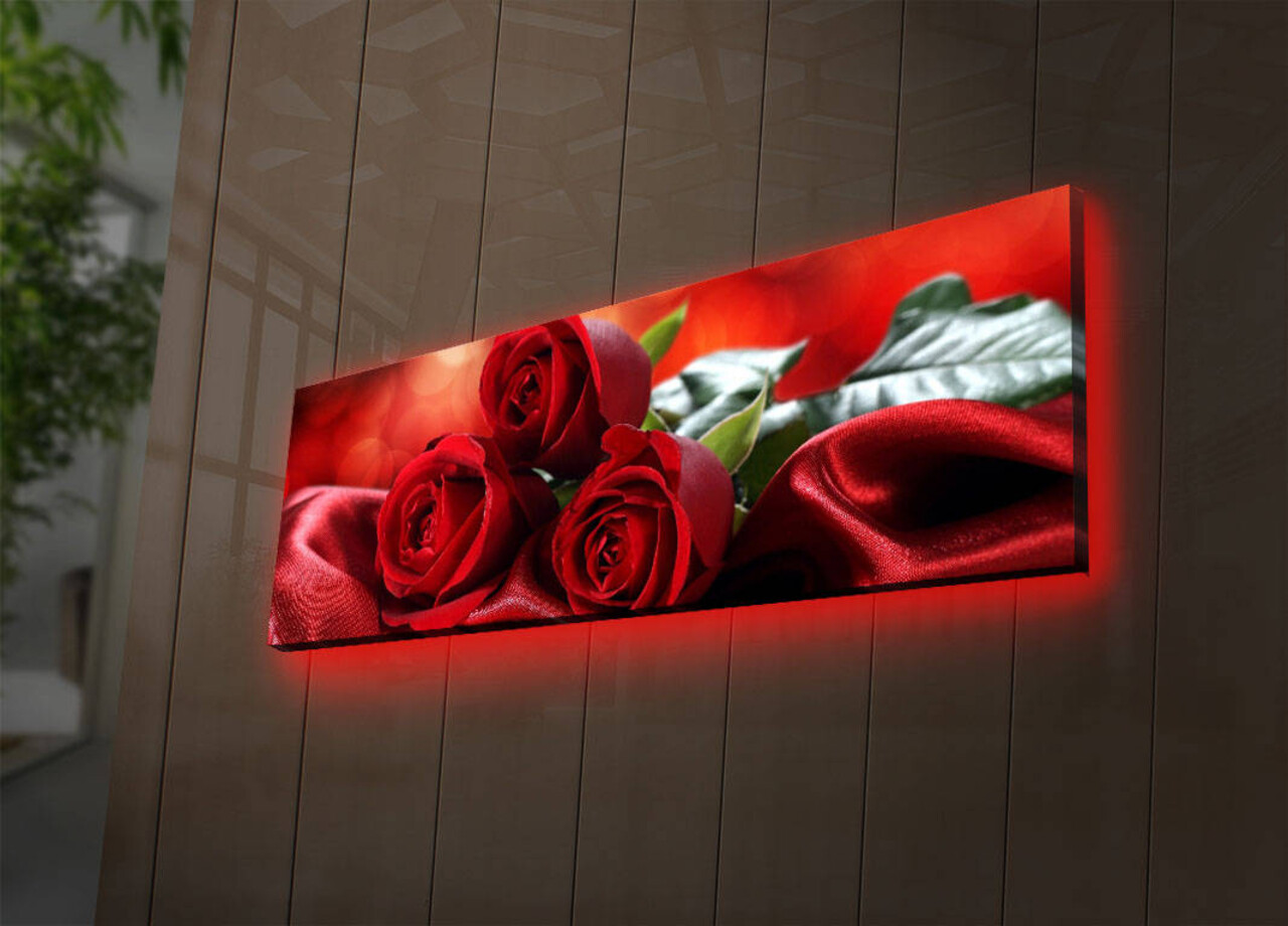 Tablou decorativ cu lumina LED, 3090DACT-31, 30 x 90 cm, Multicolor - view 3
