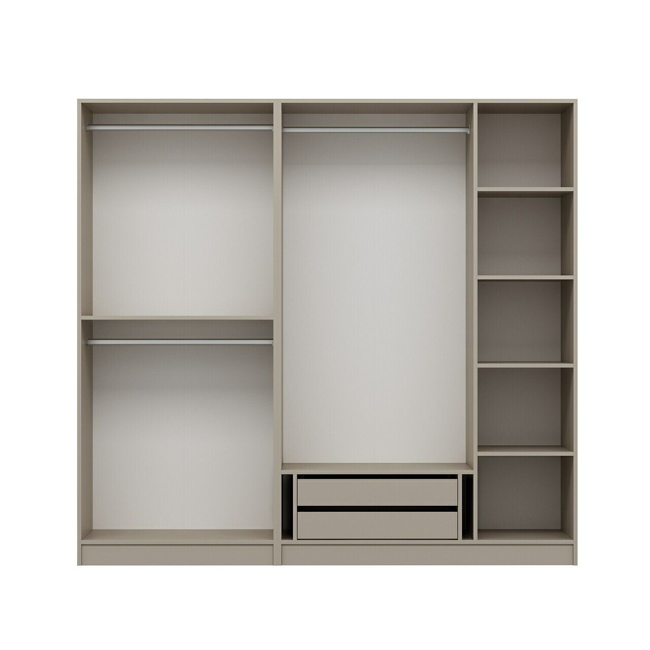Dulap pentru haine, Hanah Home, Nisa, 225x210x52 cm, Gresie — imaginea 7