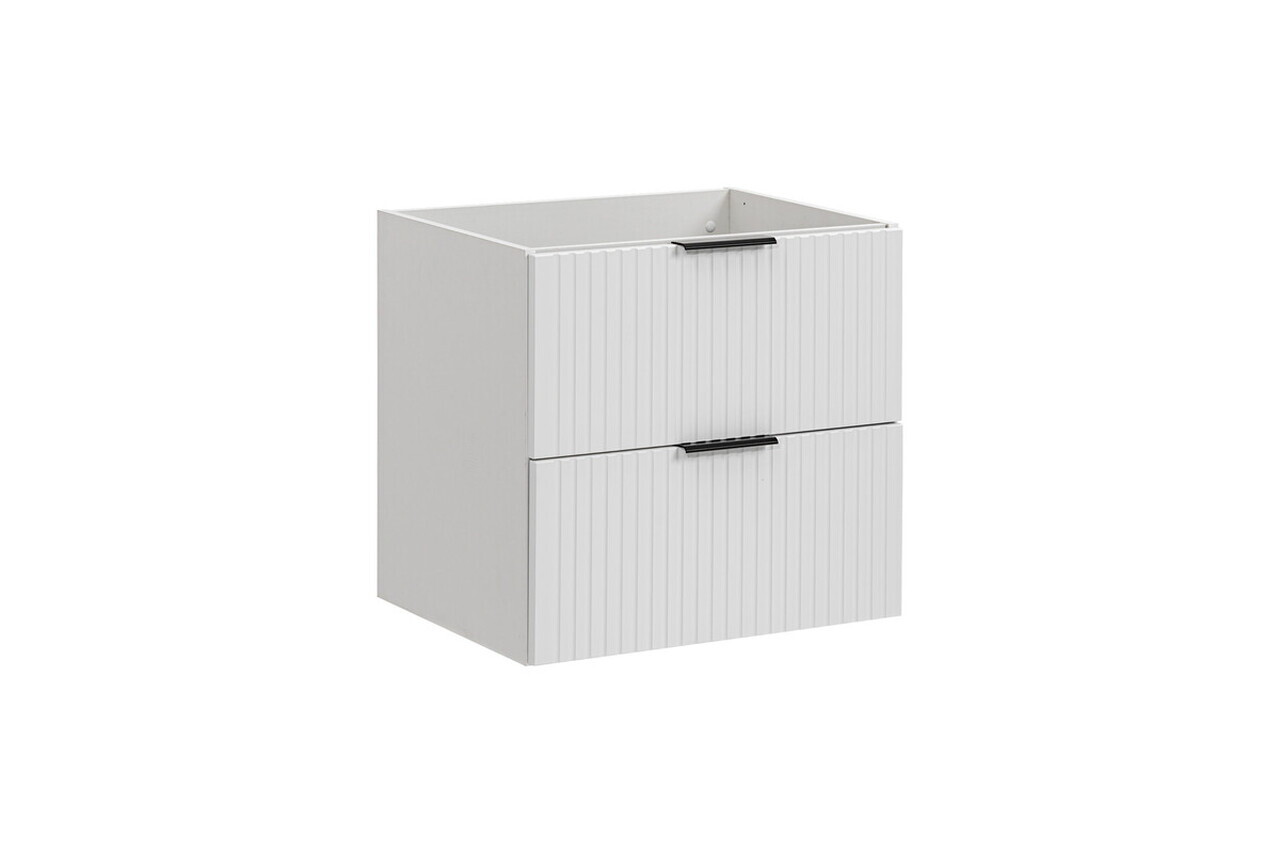 Set mobilier baie Adel White Artisan 120 cm HC, dulap inalt si masca dubla lavoar, Comad, MDF/PAL, alb mat/stejar — imaginea 2