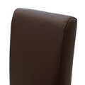 Scaun Ditta, Pakoworld, 45x58x96 cm, piele ecologica/lemn masiv de fag, maro inchis/wenge