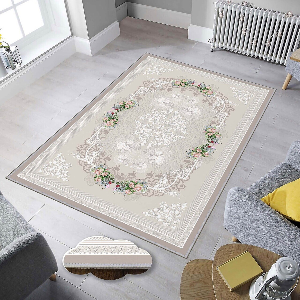 Covor Eexfab622 80x200 cm Poliester Multicolor