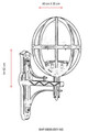 Lampa de exterior, Avonni, 685AVN1110, Plastic ABS, Negru