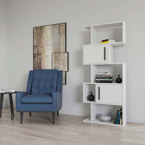 Corp biblioteca, retricy, raven, 72x25x171.8 cm, pal, alb