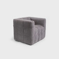 Fotoliu Biskoto, Homla, 80x68x65 cm, lemn/textil, gri