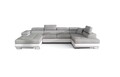 Coltar extensibil dreapta 6 locuri ELTAP, Rod-59, Rodrigo, 345x202x90 cm, lemn/poliester, gri deschis/alb