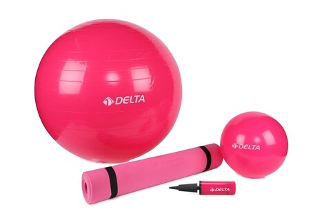 Set 4 piese pentru yoga/pilates 267DLT1706, Delta, PVC, roz 267DLT1706
