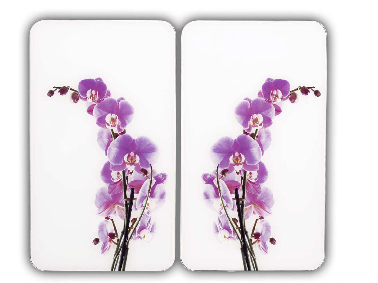Set 2 protectii universale pentru aragaz, Maximex, Orchid Blossom