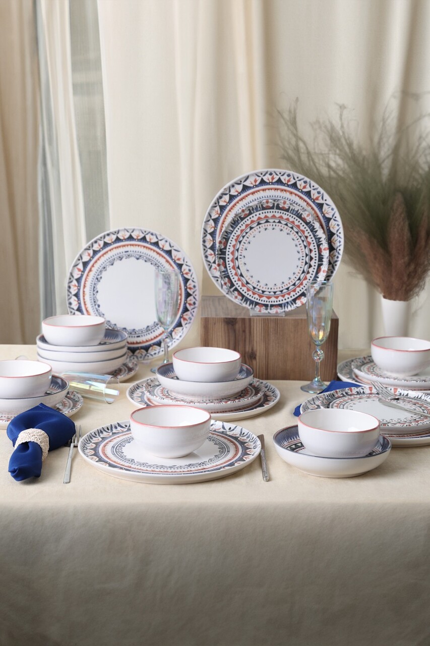 Set de cină din ceramică (24 bucăți), L'essentiel Maison, 275KRM2335, Antibacterian, Alb - view 2