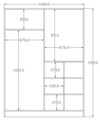 Dulap pentru haine, Rabi, Rb-093, 140x190x56 cm, Alb mat