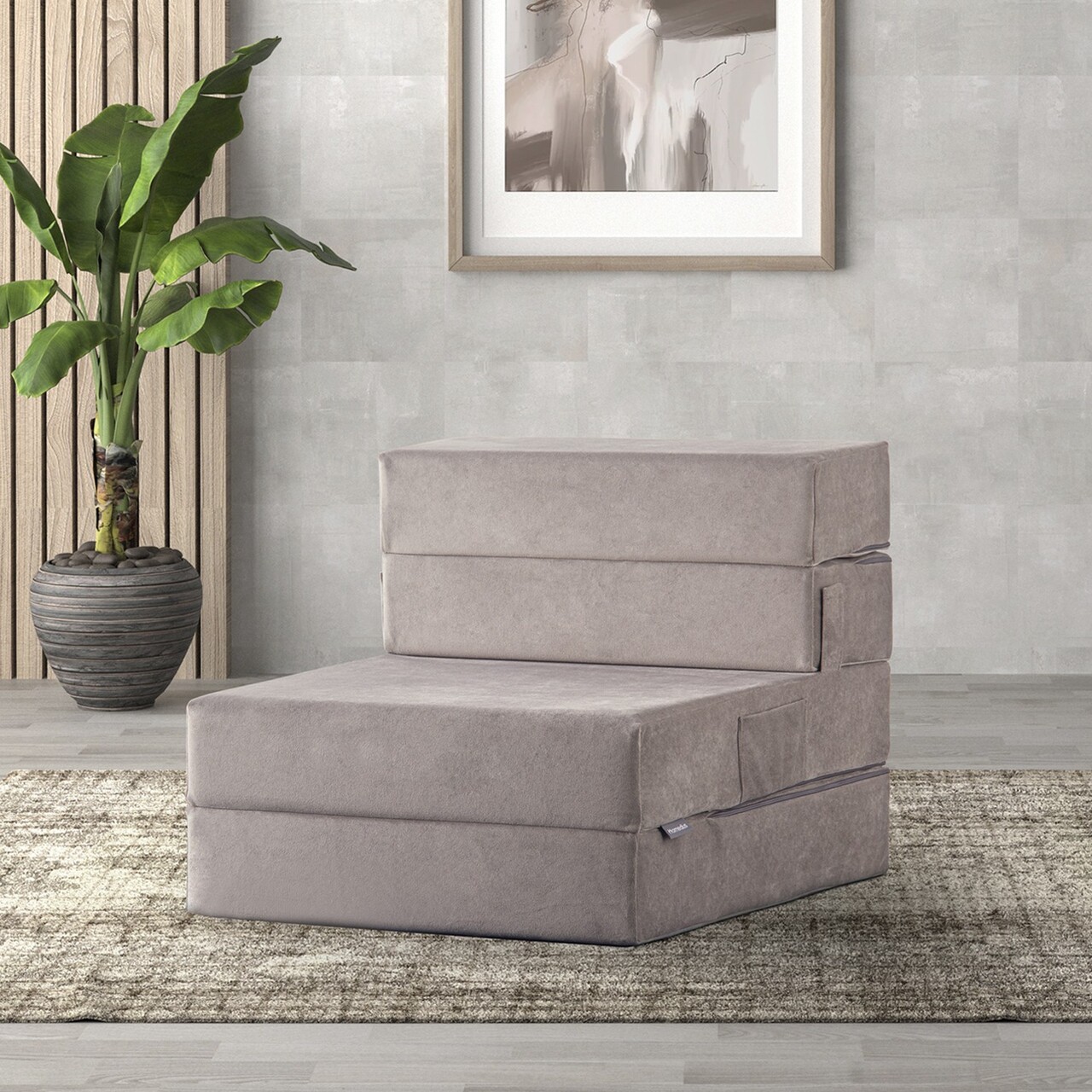 Fotoliu extensibil, Atelier del Sofa, 363SLD1135, Textil, Gri deschis - view 3