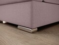 Coltar extensibil dreapta 3 locuri ELTAP, RT-101GO, Siber, 270x186x93 cm, lemn/poliester, roz deschis
