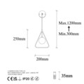 Aplica de perete, Fulgor, 942FLG2106, Metal, Alb/Negru