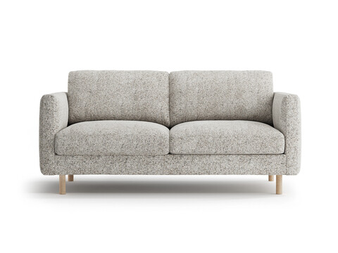 Canapea 2 locuri, Eden, Micadoni, 146x92x90 cm, tesatura structurata, bej melange