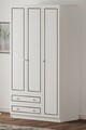 Dulap pentru haine, Rabi, Rb-093-01, 105x180x52 cm, Alb mat