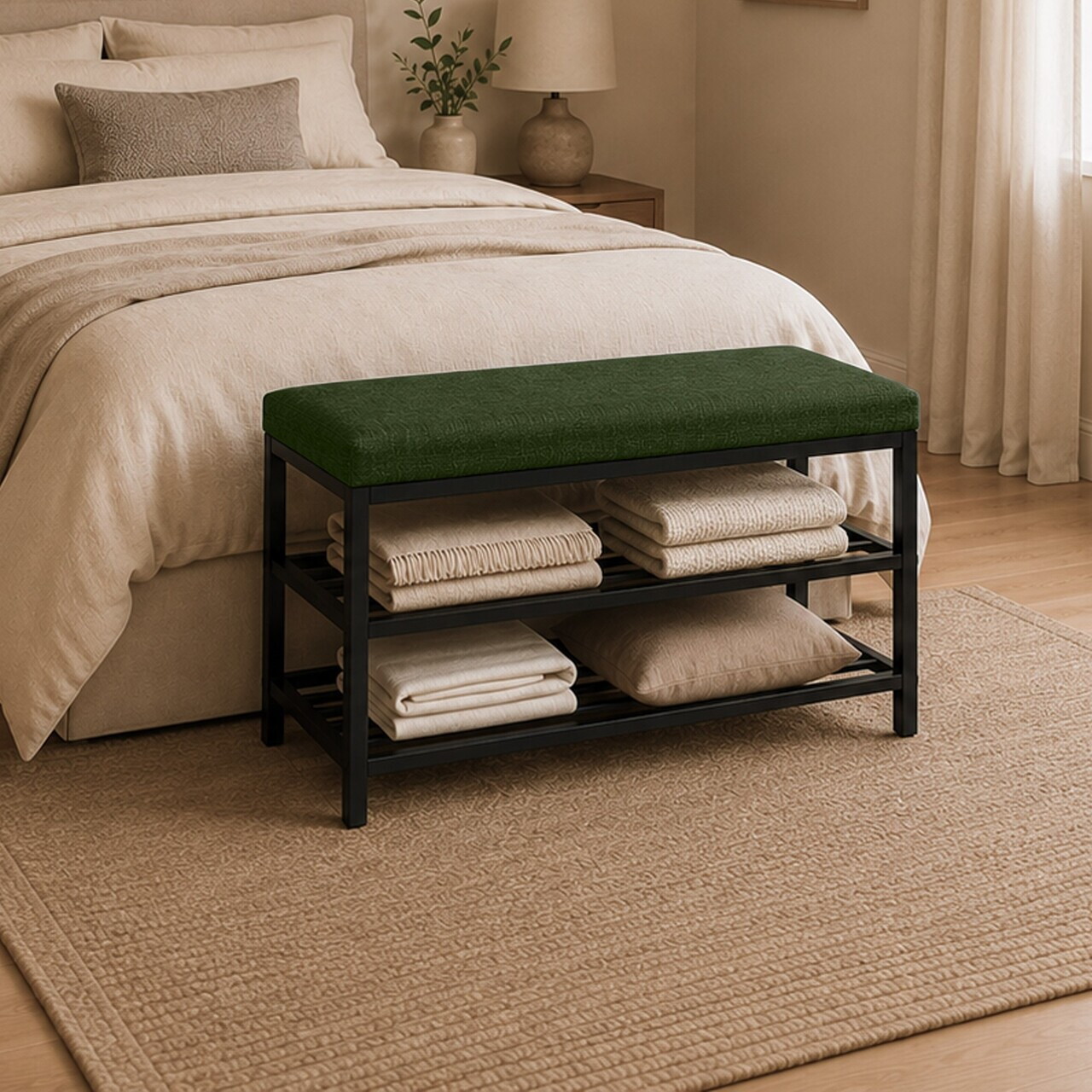 Pantofar, Hanah Home, Lotus, 30x47x75 cm, Verde — imaginea 5