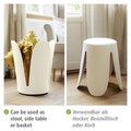 Scaunel pentru baie Comiso, Wenko, 44.5x46 cm, plastic/poliuretan, alb
