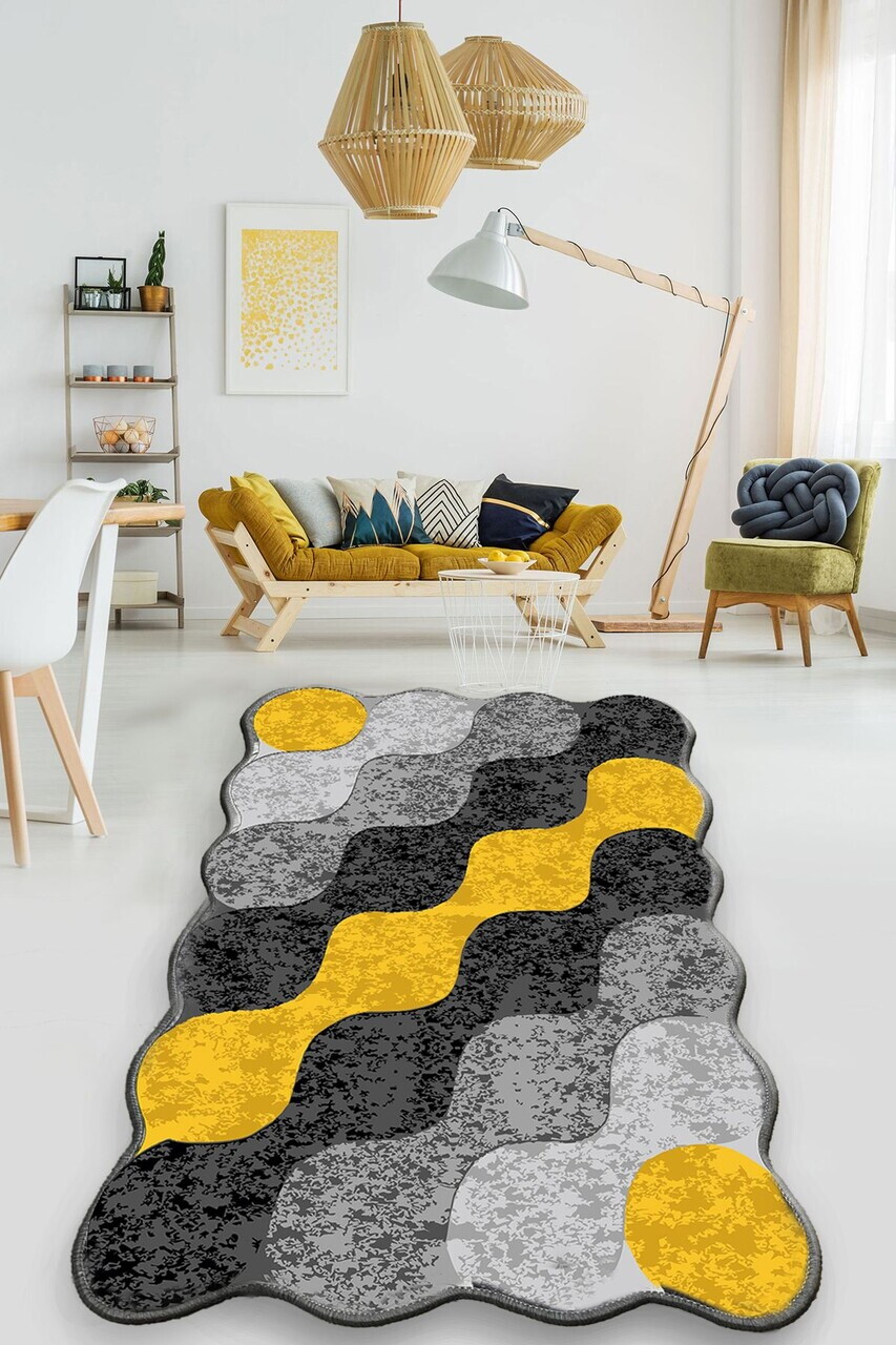 Covor, Circle Djt, 80x200 cm, Multicolor