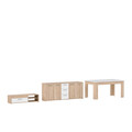 Set mobilier living 3 piese Raalte, Bedora, PAL/plastic, sonoma/alb