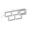 Raft pentru perete Armoni, Decormet, 101x22x37 cm, alb/maro