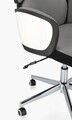 Scaun de birou Armstrong, Bizzotto, poliuretan/otel cromat, gri inchis