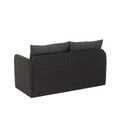 Canapea extensibilă cu 2 locuri, Futon, 859FTN2875, Metal , Gri inchis