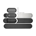 Set organizator chiuveta cu suport de uscare vase, Brabantia, SinkStyle Mineral, 75x13x15 cm, plastic/inox, gri inchis