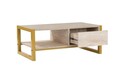 Masuta de cafea, Kalune Design, Haldizen, Travertin / Auriu