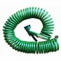 Furtun de gradina spiralat Jocca, 15 m, plastic/metal, verde