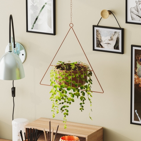 Ghiveci, Harpusta, 35x40x17 cm, Metal, Cupru