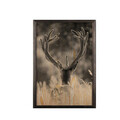 Tablou decorativ, Stag XL, Lemn, Lemn, Multicolor