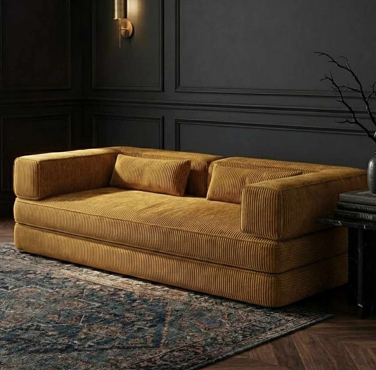 Canapea 3 locuri, Atelier del Sofa, 326NYR1152, Galben mustar