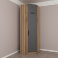 Dulap pentru haine, Minerva, Kale Anthracite Oak, 74x235x52 cm, PAL, Antracit / Stejar