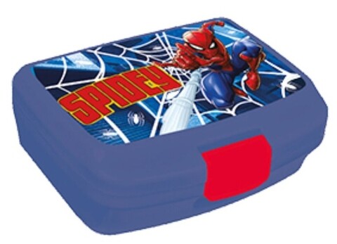 Cutie sandwich Spiderman, Marvel, 17x12.2x6.5 cm, plastic, albastru