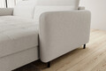 Coltar extensibil dreapta 3 locuri ELTAP, RT-01ROY, Gomsi, 228x165x100 cm, lemn/poliester, alb