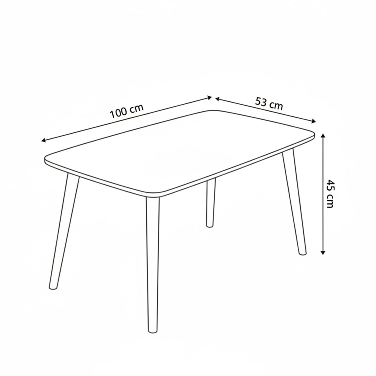 Masuta de cafea, Hanah Home, Luci, 100x45x53 cm, Stejar - view 5