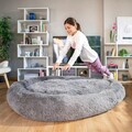 Perna de podea pentru relaxare Human Dog Bed XXL, InnovaGoods, 190 x 140 x 25 cm, poliester, gri