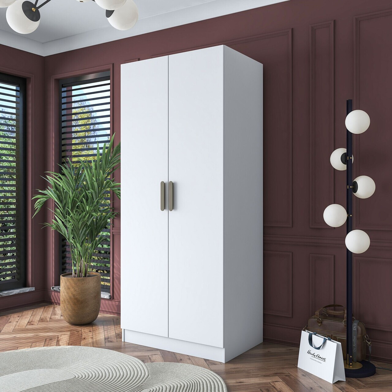 Dulap pentru haine Hanah Home BA161 90x210x57.5 cm PAL MELAMINAT CALITATE E1 Alb